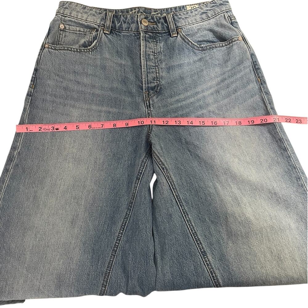 Free People We The Free Extra Wide Leg High Slouchy Jeans Boho Light Wash Sz 29 - Picture 7 of 11